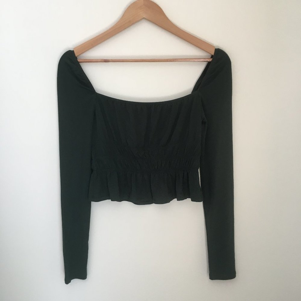 Superdown Davey Long Sleeve Top Forrest Green